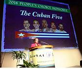 Ovación para los 5 Cubanos al recibir Premio por los Derechos Humanos en EE.UU