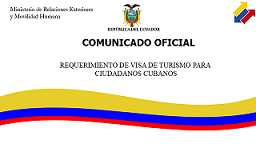 Comunicado del gobierno de la República de Ecuador